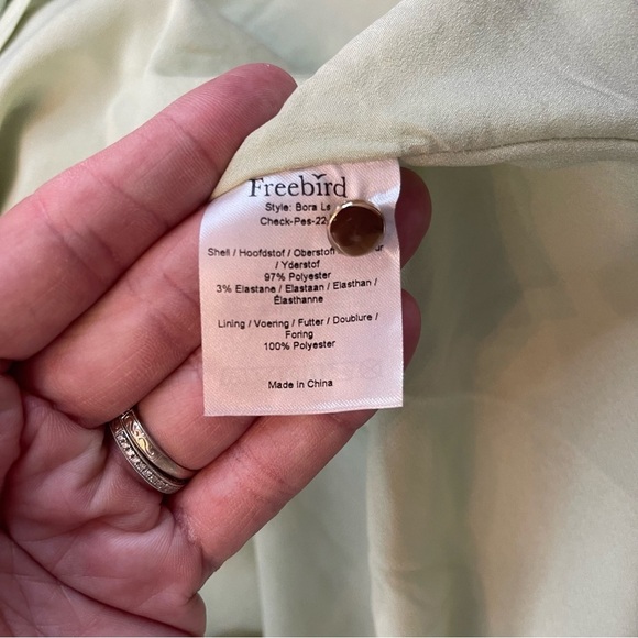 Freebird Green Bishop Sleeve Wrap Sundress - Picture 8 of 10